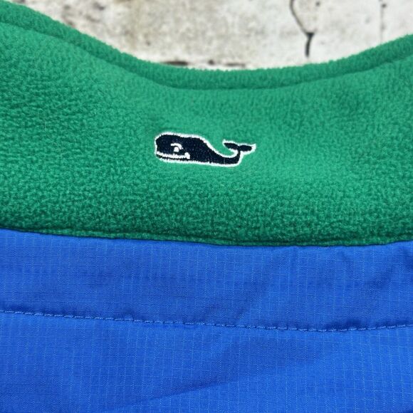 Vineyard Vines Jacket Men’s Large Green/Blue Fleece 1/4 Zip‎ Pullover Casual - Picture 5 of 9